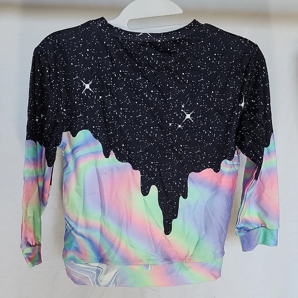 SHEIN Black and White Starry Top